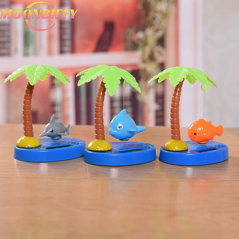 

1Pcs Creative Fashion Solar Swing Cute Fish Toys Cartoon Shaking Head Animals Model Car Desktop Decoration for Children Gifts