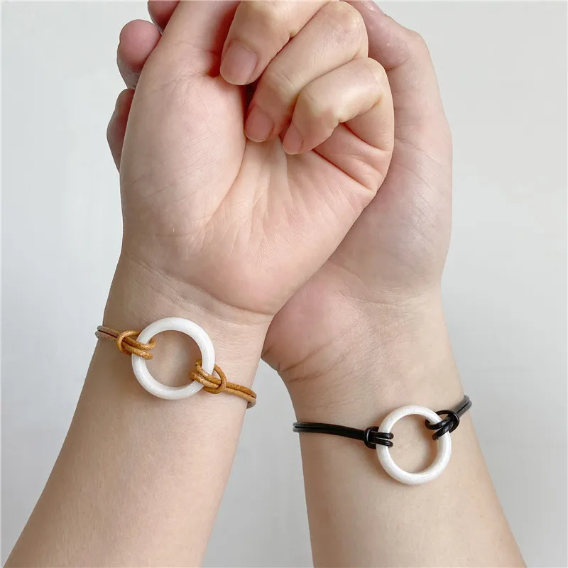 Очаровательный браслет из натурального камня плетеные браслеты парные