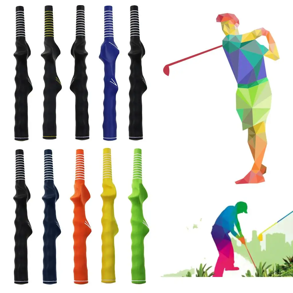 

Rubber Golf Swing Grip Trainer Training Aid Practice Club Grip Improver Tool