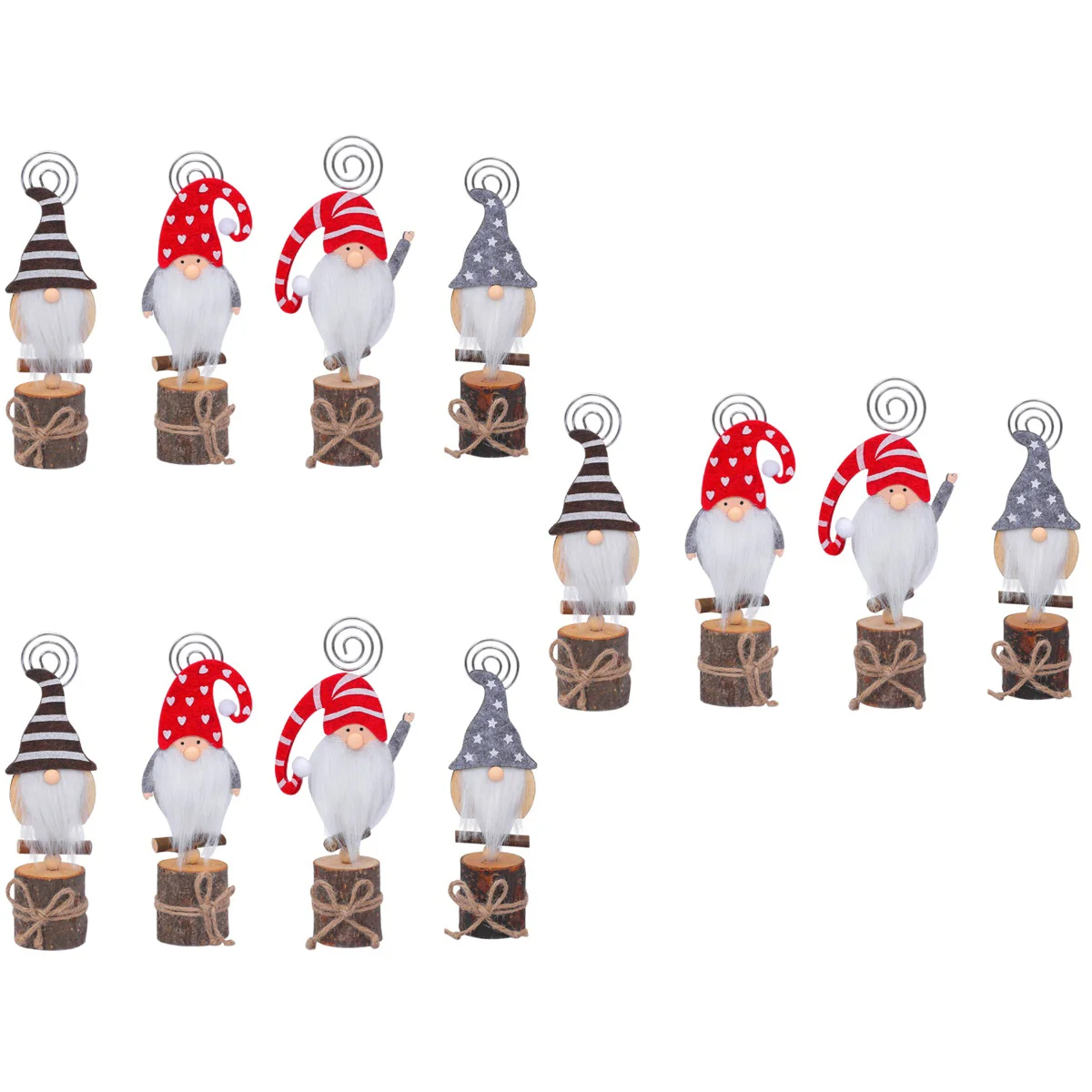 

Holder Table Memochristmas Desktop Photo Clip Holders Weddings Clampstands Rustic Decoration Gnome Number Holiday Note
