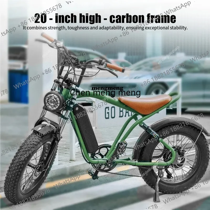 Высокоскоростной электровелосипед Enduro с мотором 1000 Вт, мощный, для бездорожья, с педальным ассистентом, фэтбайк, для взрослых, электрический горный кроссовый велосипед (art.: 3920d4e28ded1) - 3920d4e28ded1