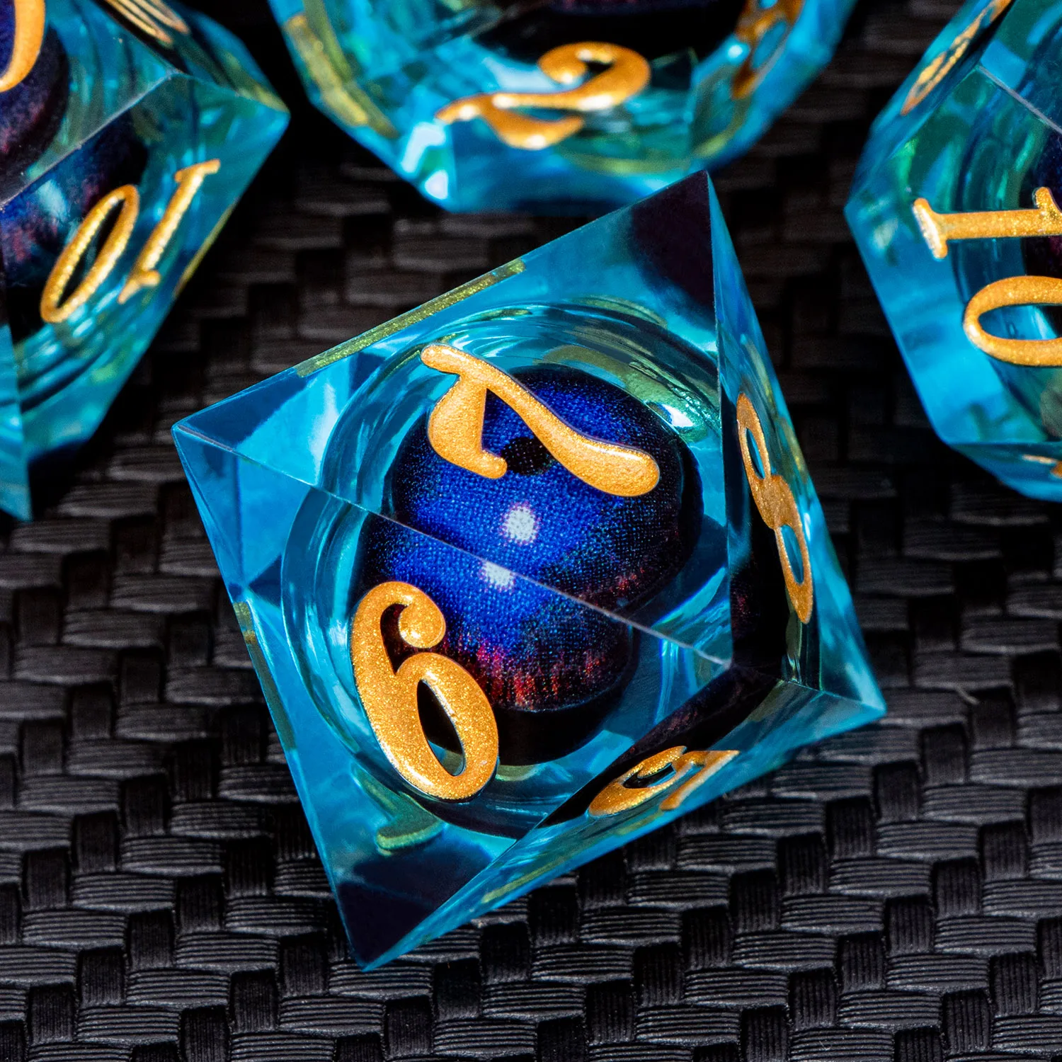 Набор игральных костей Dnd D20 Blue Liquid Flow Eye и кольцо D игральные кости с острыми