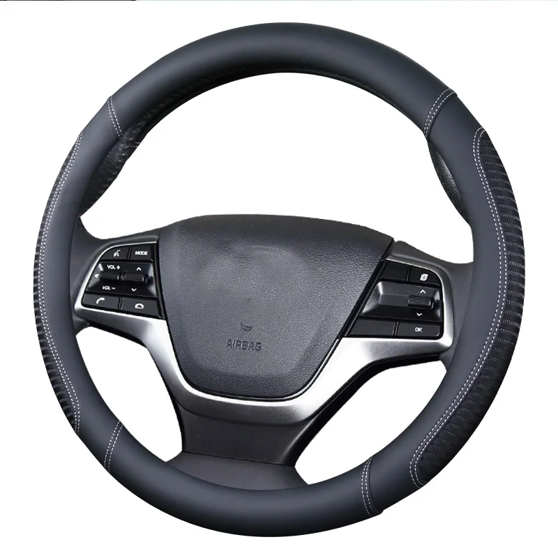 

ultrathin durable Anti-Slip Leather Universal car Steering wheel Cover For round steering wheel