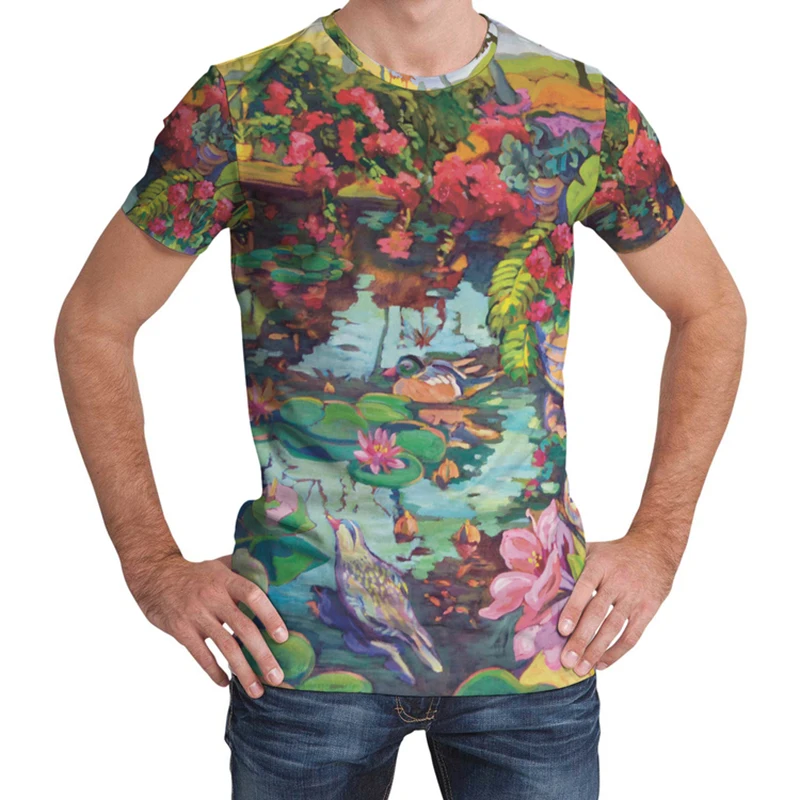 

2022 Summer Hot Sell Sublimation Full Print Polyester Men's Short Sleeve Sports Streetwear Printed T-shirts