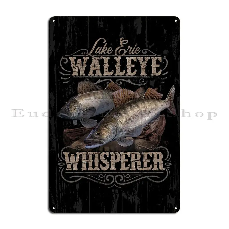 Винтажный металлический знак для рыбалки и озера