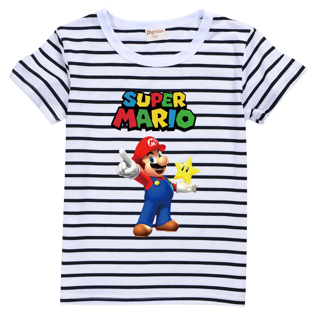 

Super Mary Mario Casual Shirts Kids Fashion T Shirt Graphic Summer T-Shirts Children Cartoon Tshirt Girls Boys Clothes