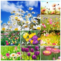 5d diy diamond painting sunny sky blooming flower full drill inlaid diamond embroidery cross stitch kits for home decoration
