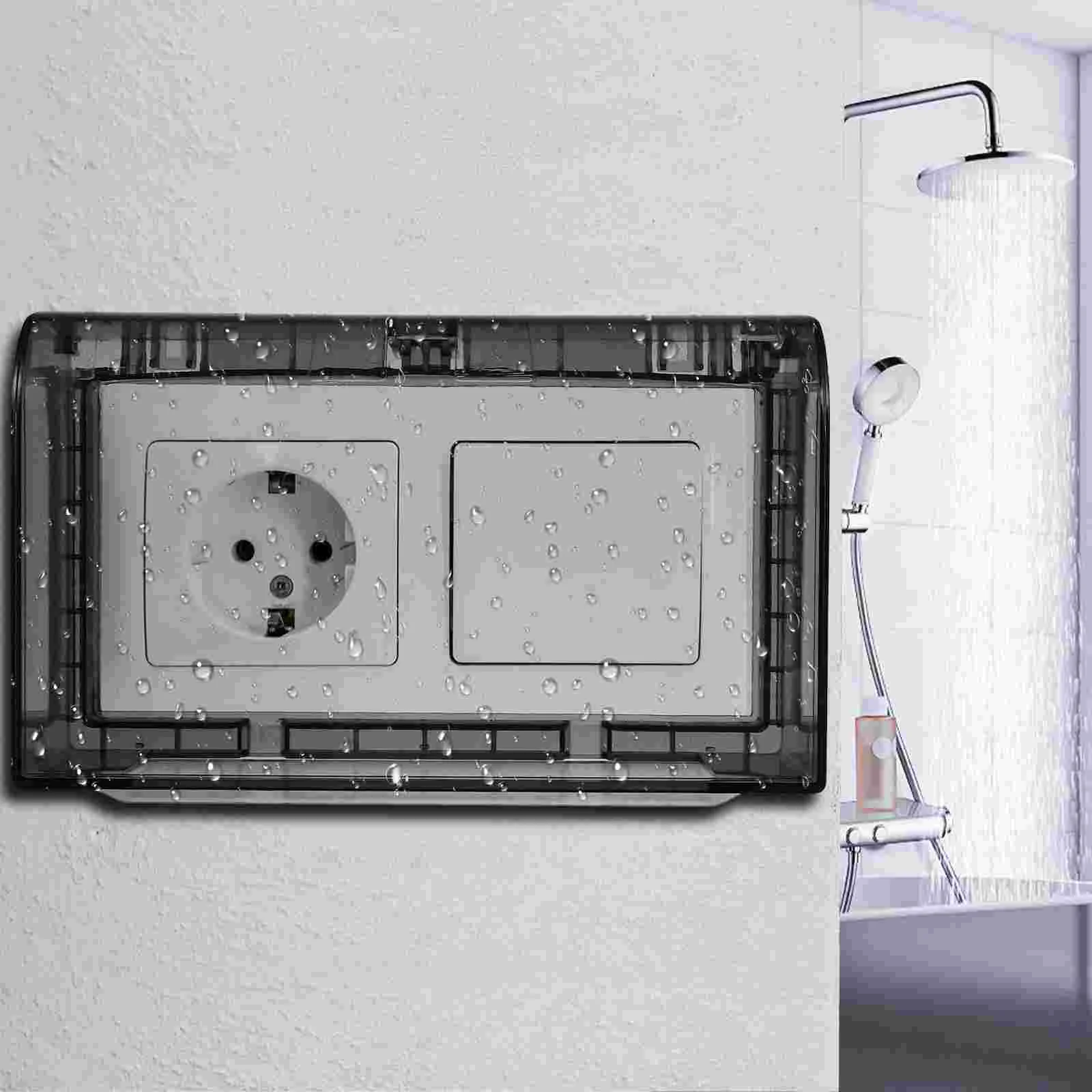 Розетка Водонепроницаемая крышка Удлинитель Вилки Крышки Открытый щит Пластик