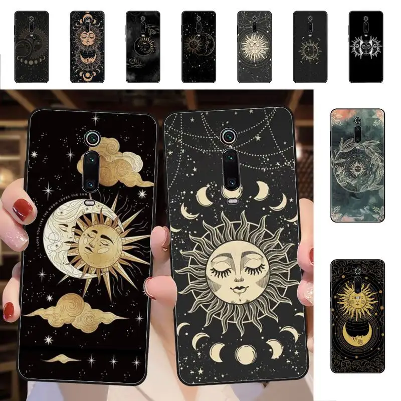 

Funny Sun Moon Face Phone Case for Redmi 5 6 7 8 9 A 5plus K20 4X S2 GO 6 K30 pro