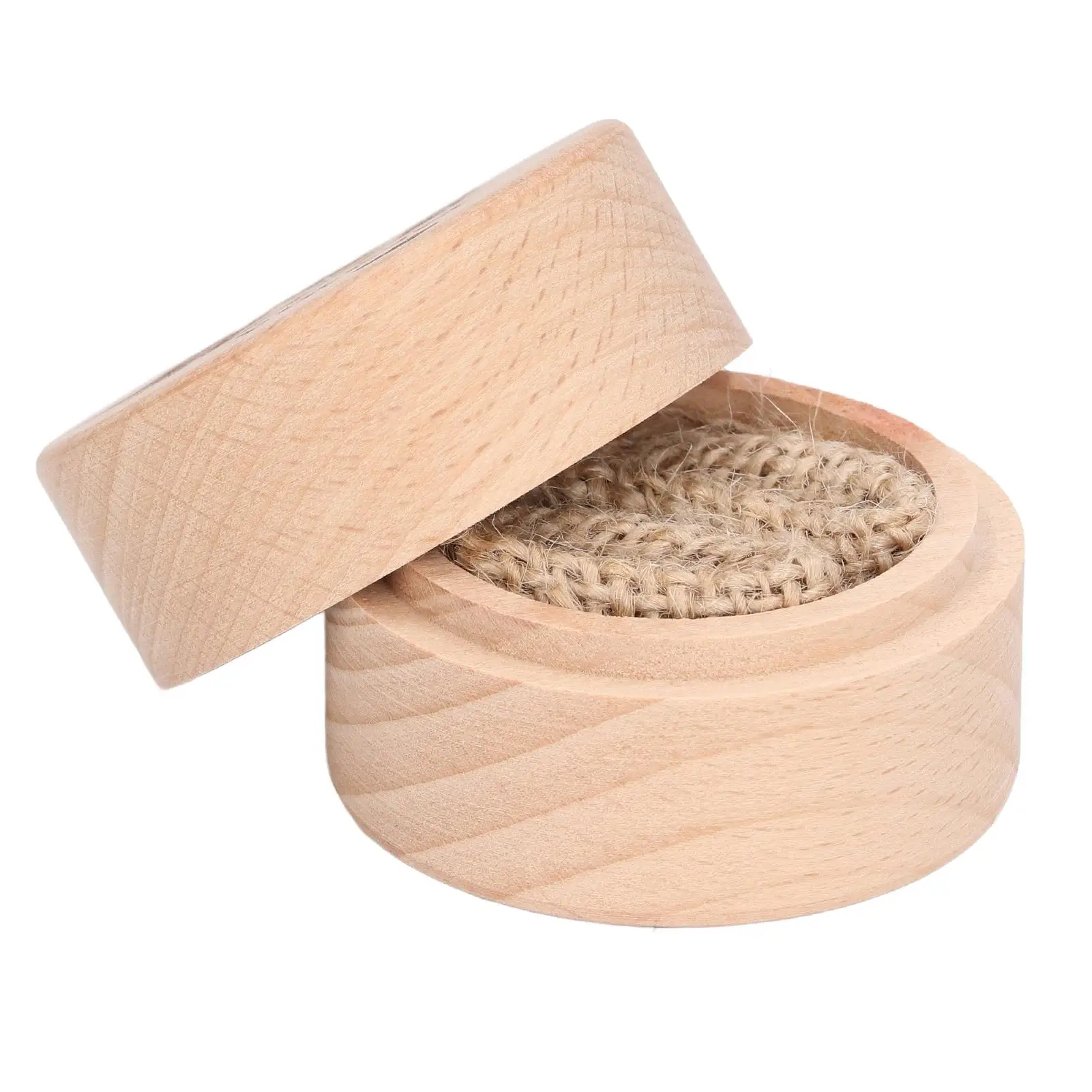 Небольшая круглая античная деревянная коробка для помолвки жены портативный