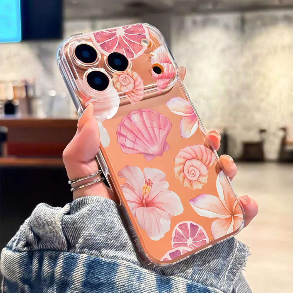 Фото Противоударный прозрачный мягкий чехол для телефона Xiaomi 17 Pro Max 15 Ultra 14 13 12 T Pro Ultra Mi 11 Lite 5G с акварельным рисунком в прибрежном стиле №3