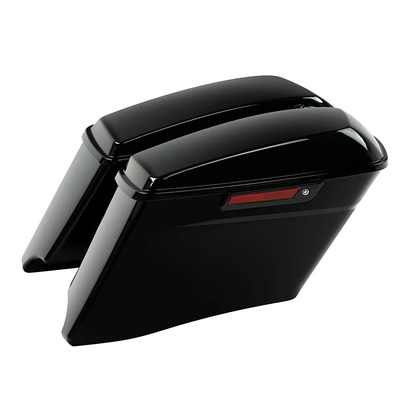 Мотоциклетные 4-дюймовые растянутые жесткие седельные сумки для Harley Touring Road King Road Glide Street Glide 2014-2024