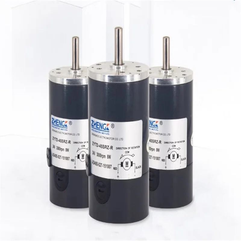 Микро-двигатель с регулируемой скоростью, постоянный ток, 12 В, 24 В, диаметр 45 мм, Реверсивный, 3000-5000 об/мин