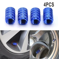 4pcsset blue aluminium car wheel tyre valve stems air dust cover screw cap accessories replacement parts