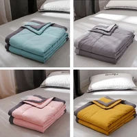 summer cotton blanket thin comforter quilts childrens king quilt patchwork bedspread luxury bed blanket 200x220cm home decor