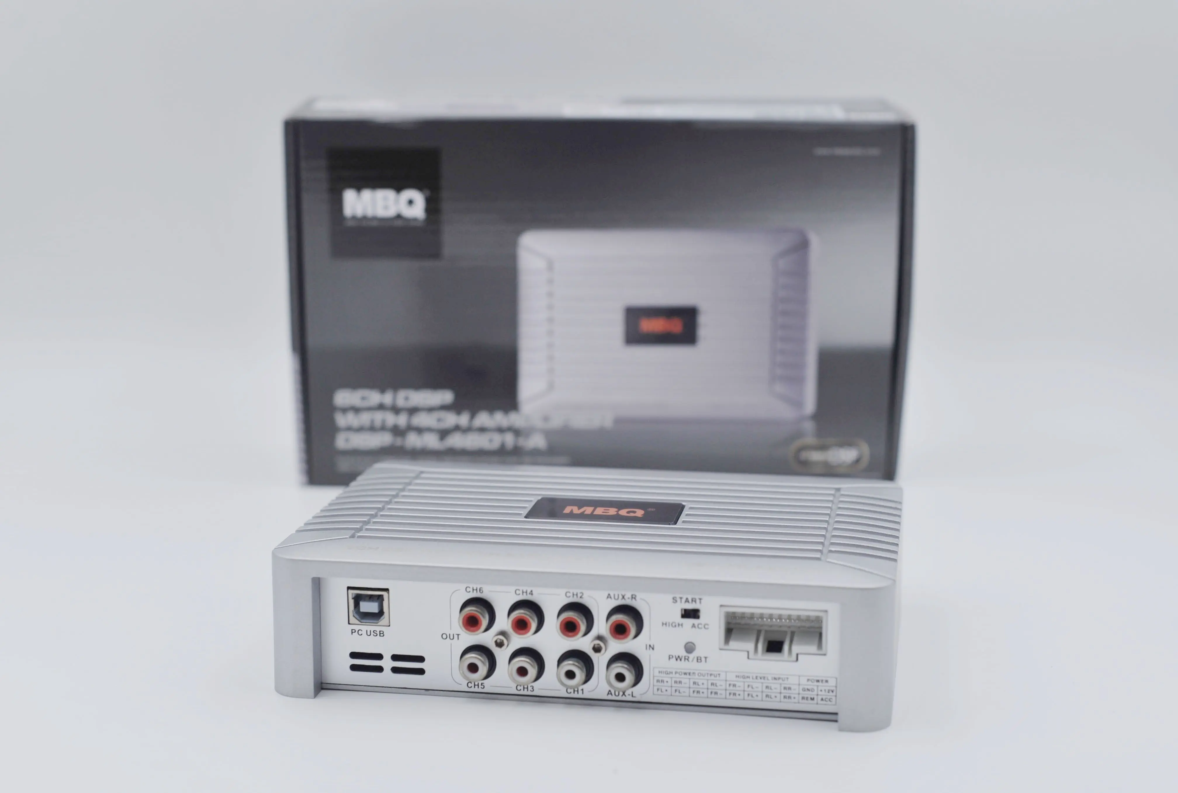 

Автомобильный усилитель звука MBQ DSP, 6-канальный RCA/4-канальный выход высокого уровня/31-сегментный EQ компьютер, мобильный телефон динамик для отладки