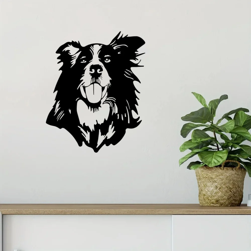 Металлический Черный Силуэт-колли Настенная Живопись Декоративная Идеально