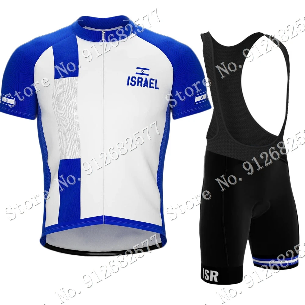 

Джерси для езды на велосипеде в национальном Израиле 2022, комплект летней мужской белой одежды, рубашка для шоссейного велосипеда, костюм, ве...