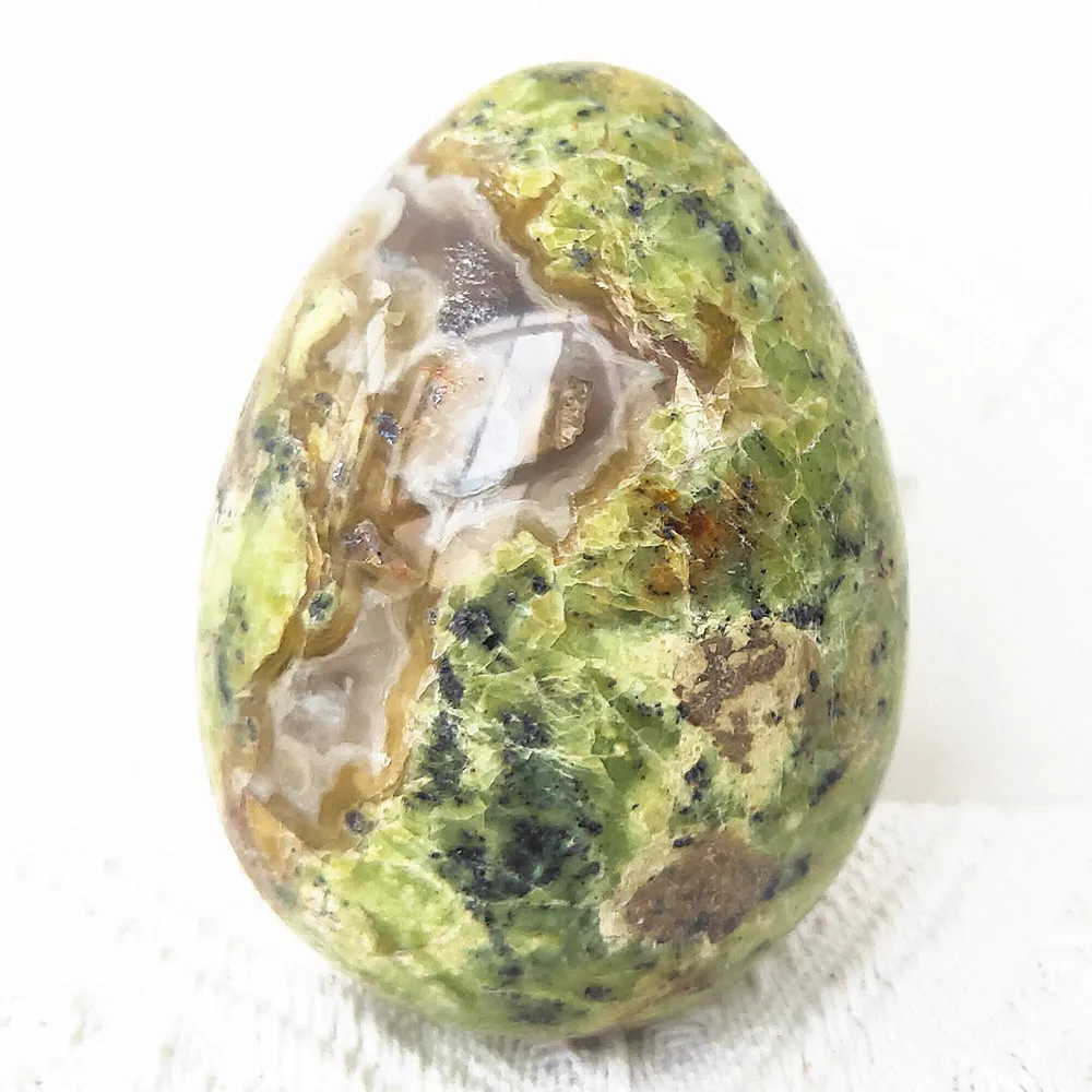 

7,2 см натуральный зеленый опал Кристалл кварц Eegg минерал мадагаскарское Исцеление