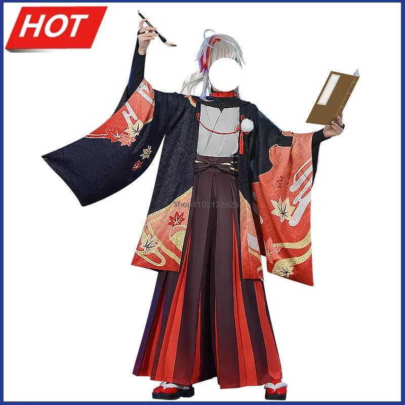 

Game Genshin Impact Kaedehara Kazuha Cosplay Costume Male Yukata Haori Kimono Uniforms Activity Party Role Play Clothing