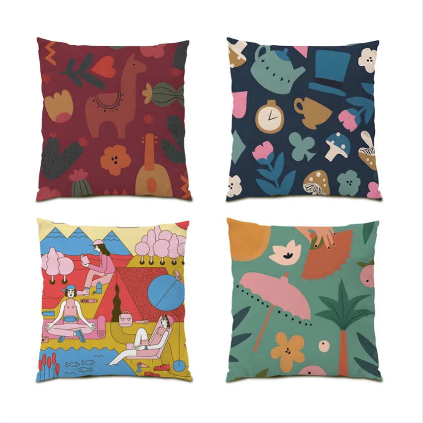 

Sofas for Living Room Decoration Abstract Pillow Cover Geometric Velvet Pillow Covers Decorative Cushion 45x45cm Home Sofa E0252