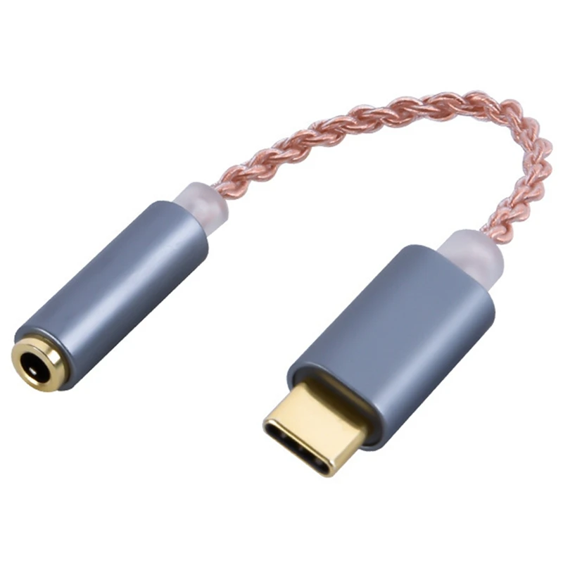 Фото Hi-Fi DAC усилитель для наушников USB Type C до 3,5 мм аудиоадаптер для наушников 32 бит 384 кгц цифровой декодер №1