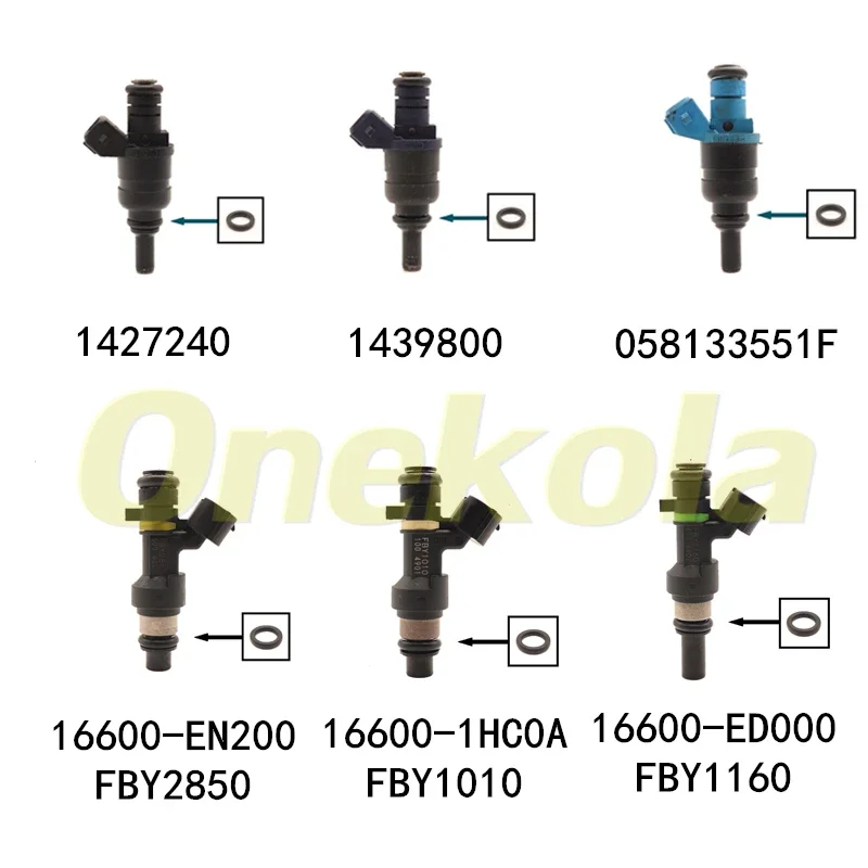 100 шт. нижние ручки топливной форсунки резиновое уплотнение 14 5*3 25*8 мм для BMW Audi Nissan