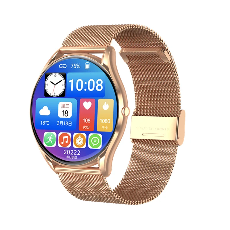 

Smart Watch for Men Women Smartwatch 2022 1.28inch Full Touch Screen IP68 Waterproof Message Push Sleep Monitor Wearable Device