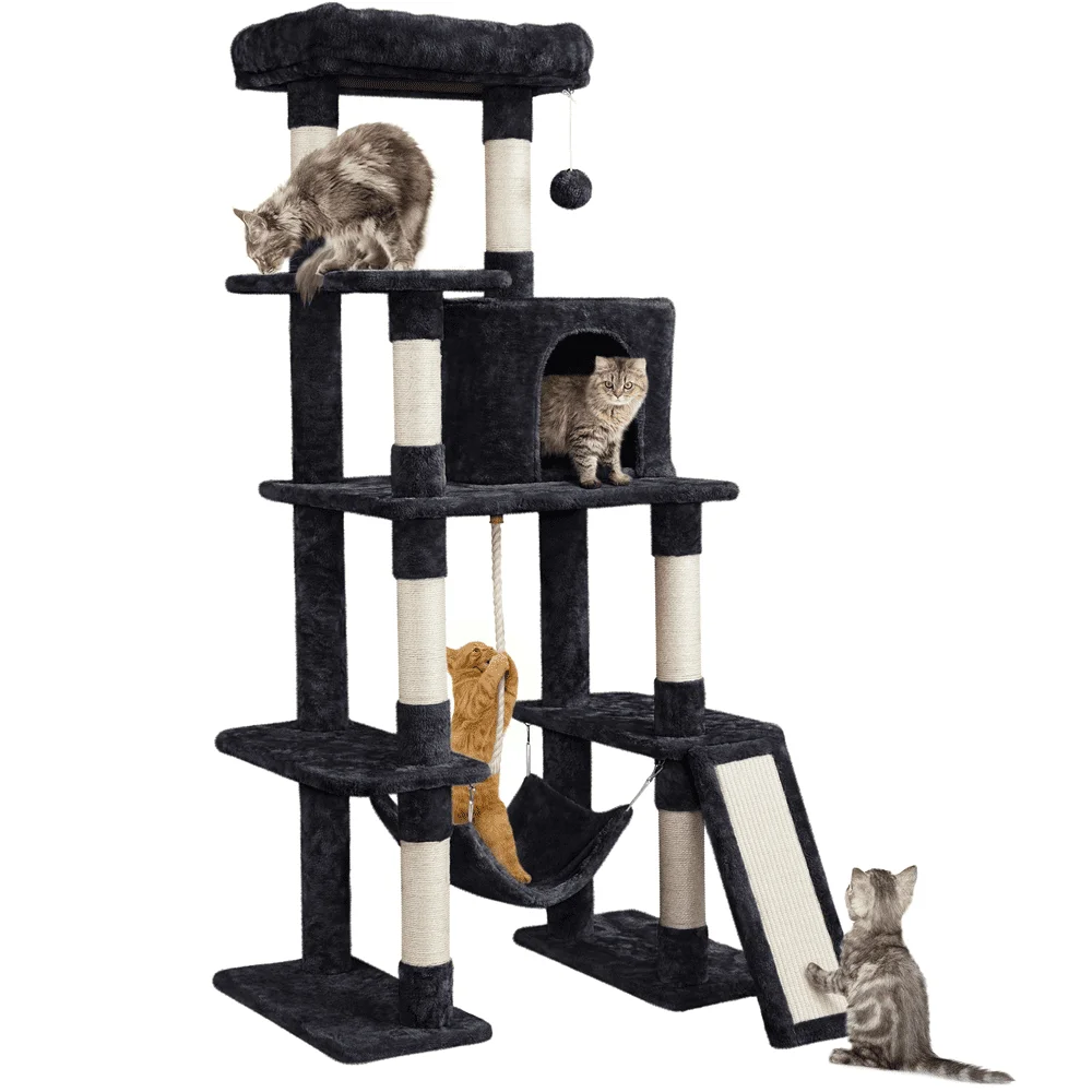 

Multilevel 63inch Cat Tree Tower for Kitchens, Black