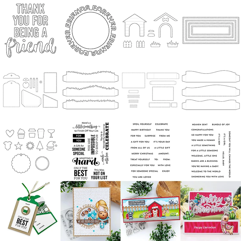 

Hillsides Edge Base Slimline Frame House Banner Tag Die Thank You Greetings Sentiments Cutting Dies Clear Stamps Cut 2021 New