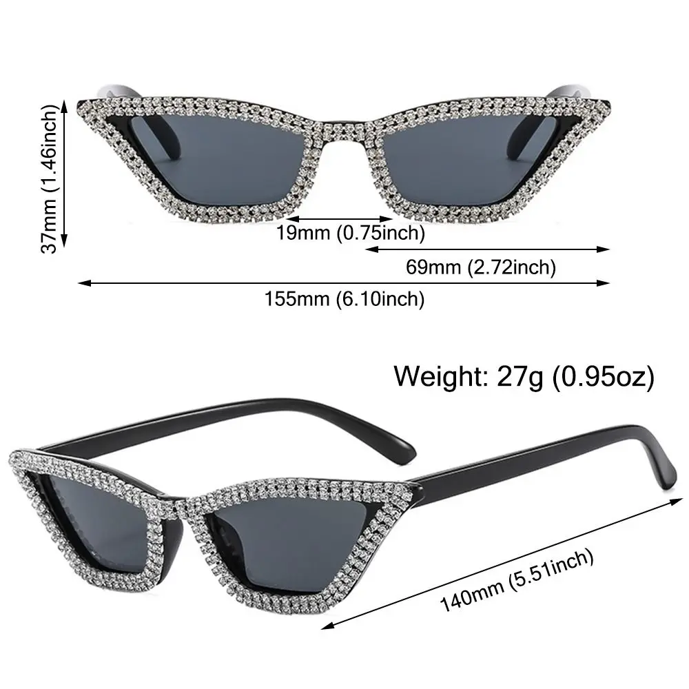 Солнцезащитные очки в треугольной оправе кошачий глаз забавные маленькие со