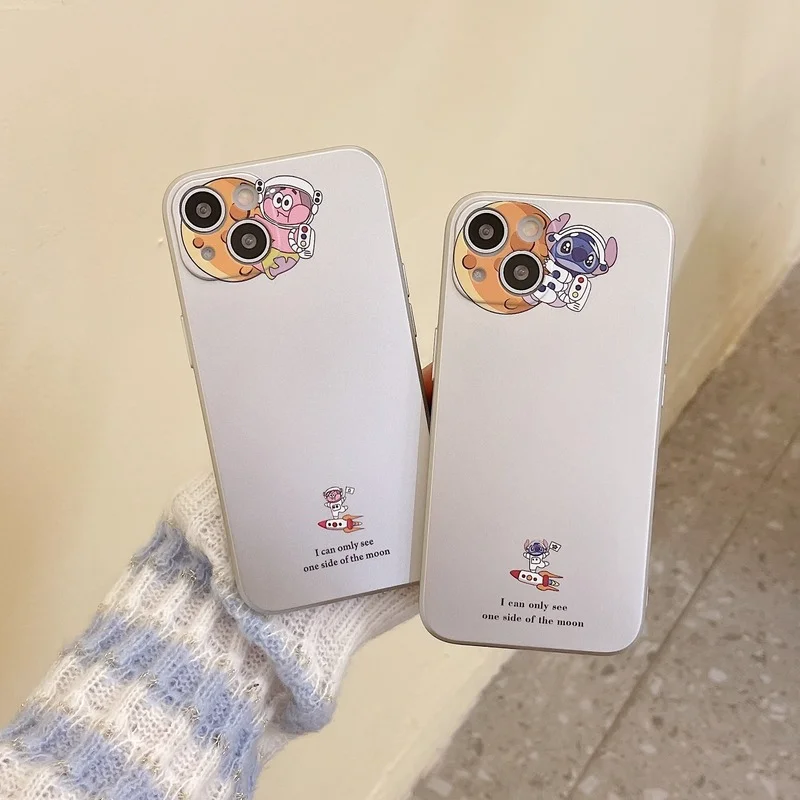 

Cartoon Cute Space Silver Electroplated Phone Case Cover for IPhone 7 8 Plus 11 12 13 Pro X XR XS Max Shockproof Cases