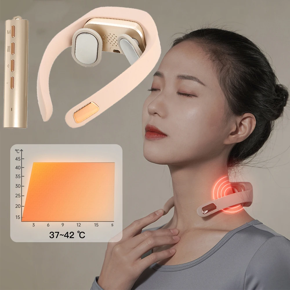 

Smart Neck Massager Low Frequency Pulse Hot Compress Shoulder Cervical Spine Massager Relieve Pain Fatigue Neck Massage Device