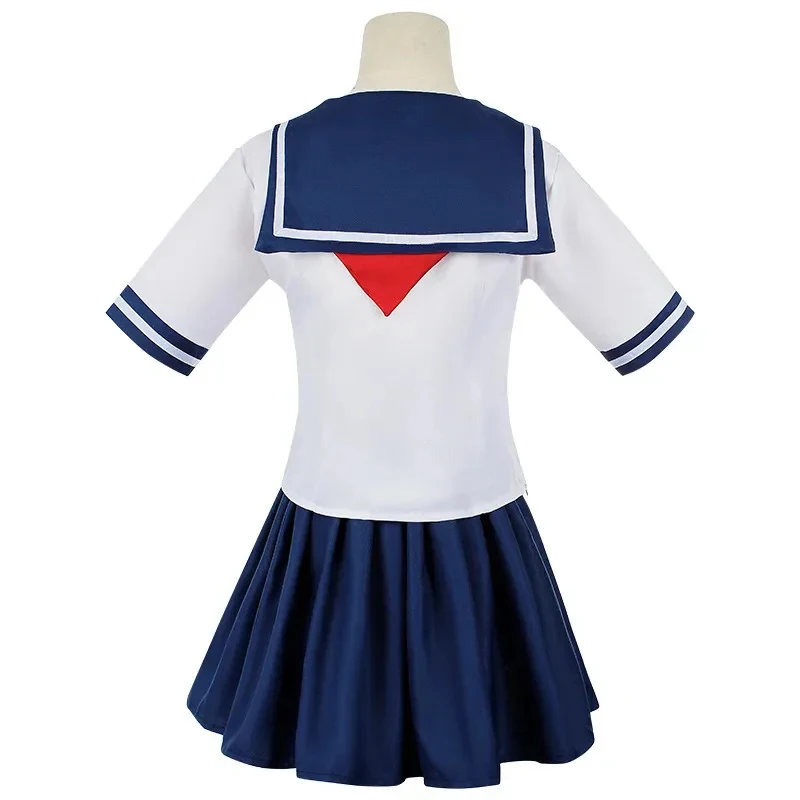 Фото ♥ Костюм для косплея Аяно Айши из игры AA Yandere Simulator, аниме-униформа для девочек, комплект JK: футболка-матроска с юбкой, черный, новый 2026 №2