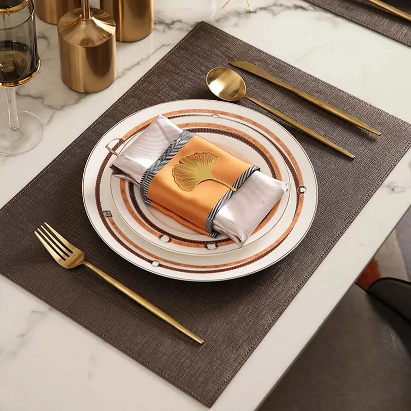 

Leather Buckle Pattern Dishes Plates Western Clubhouse Upscale 8 10 Inch Ceramic Tableware Decorative Plate