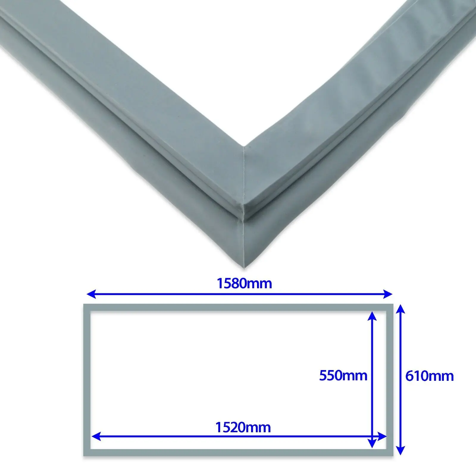 15211731 FOSTER FRIDGE GREY DOOR GASKET MAGNETIC SEAL REFRIGERATOR 1580 x 610mm