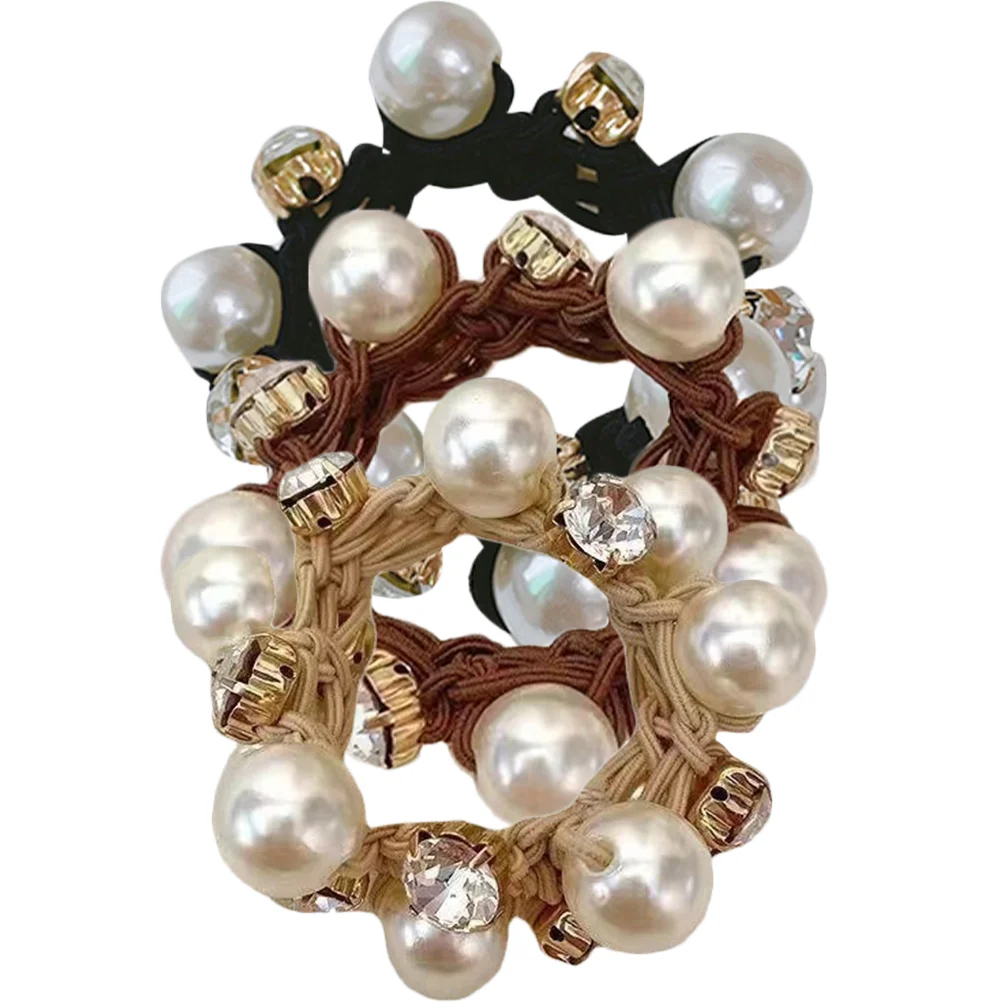 

3pcs Pearl Hair Holders Elastic Hair Rope Hair Ring Fashion Ponytail Holders