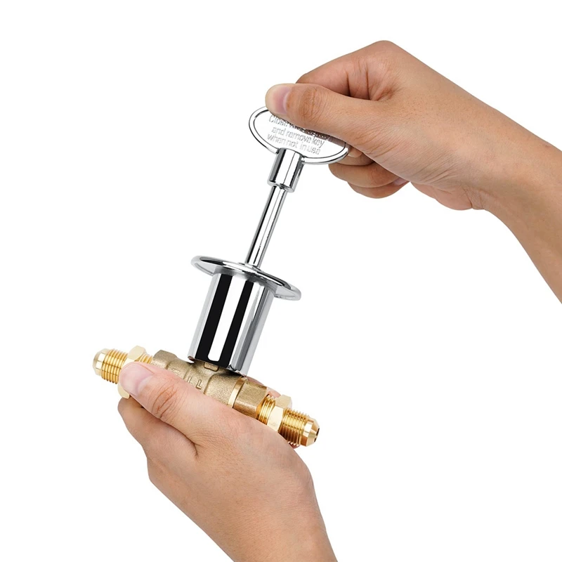 Комплект прямых запорных клапанов 1/2 дюйма с четвертью поворота для газовых