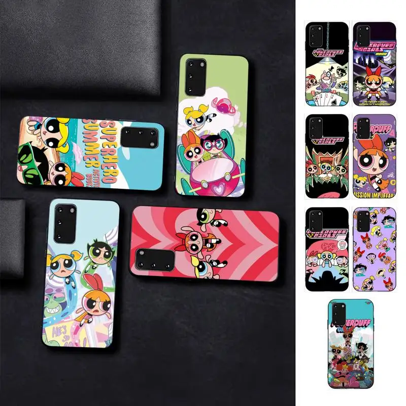 

BANDAI Cute Cartoon Powerpuff Girls Phone Case for Samsung S10 21 20 9 8 plus lite S20 UlTRA 7edge