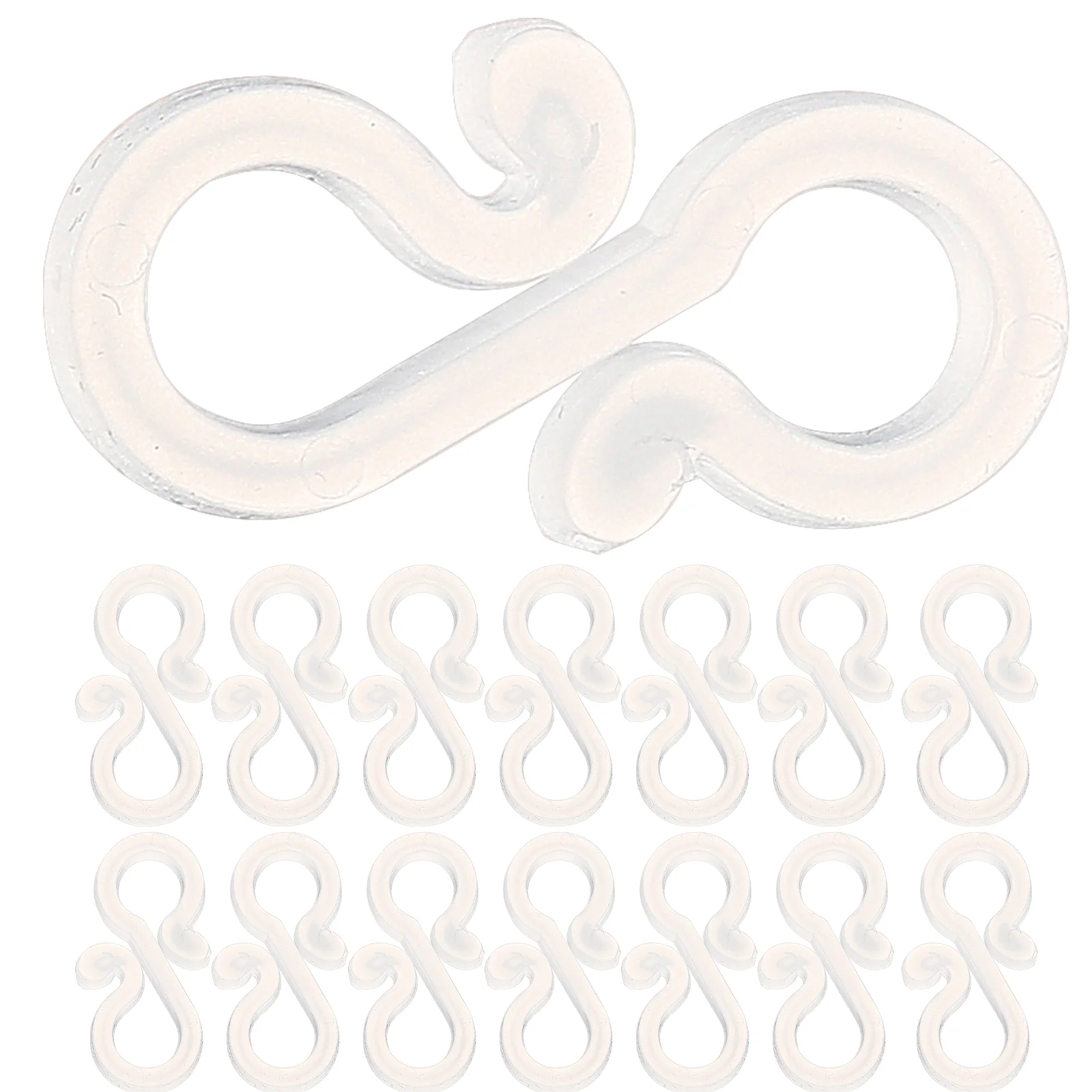 

100 Pcs Hook Hooks For Curtains Copper Wire Lamp Gutters Hangers White Plastic Hooks