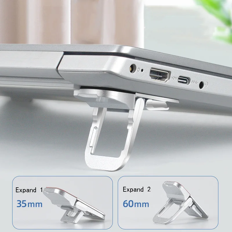 

2pcs Laptop Stand for Desk Computer Keyboard Stand Riser Aluminum Mini Portable Laptop Stands for Macbook Air/Pro 10-18inch PC