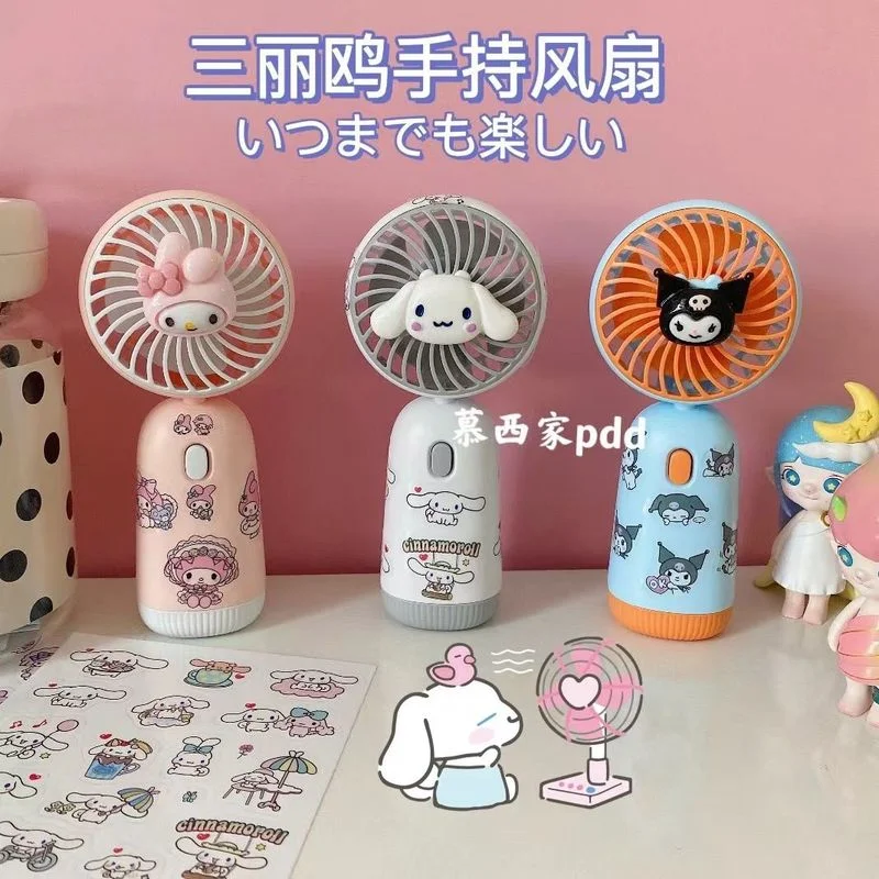 

Kawaii высококлассный портативный мини-вентилятор с USB, аниме, моя мелодия, Коричный курол, Хелло Китти, портативный настольный мини-вентилятор