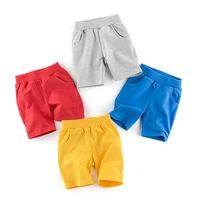 boy casual shorts elastic waist kids summer solid shorts 100 cotton childrens fashion clothing with pockets