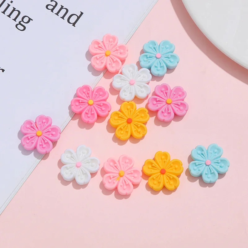 

Resin Mini Cherry Blossom Charms Pendant 50pcs/lot for DIY Fashion Drop Earrings Jewelry Finding Accessories