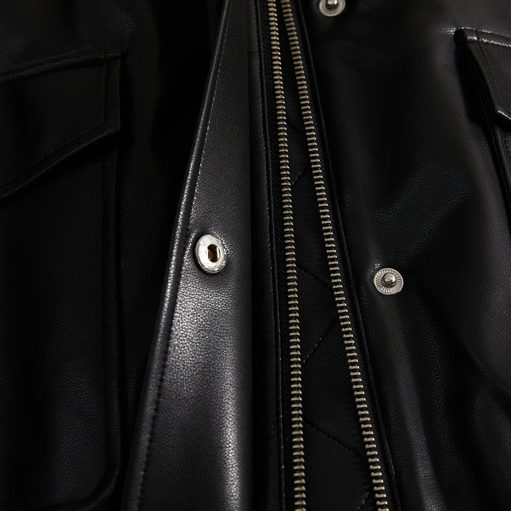 Metersbonwe-женские зимние теплые толстые пальто из искусственной кожи с лацканами