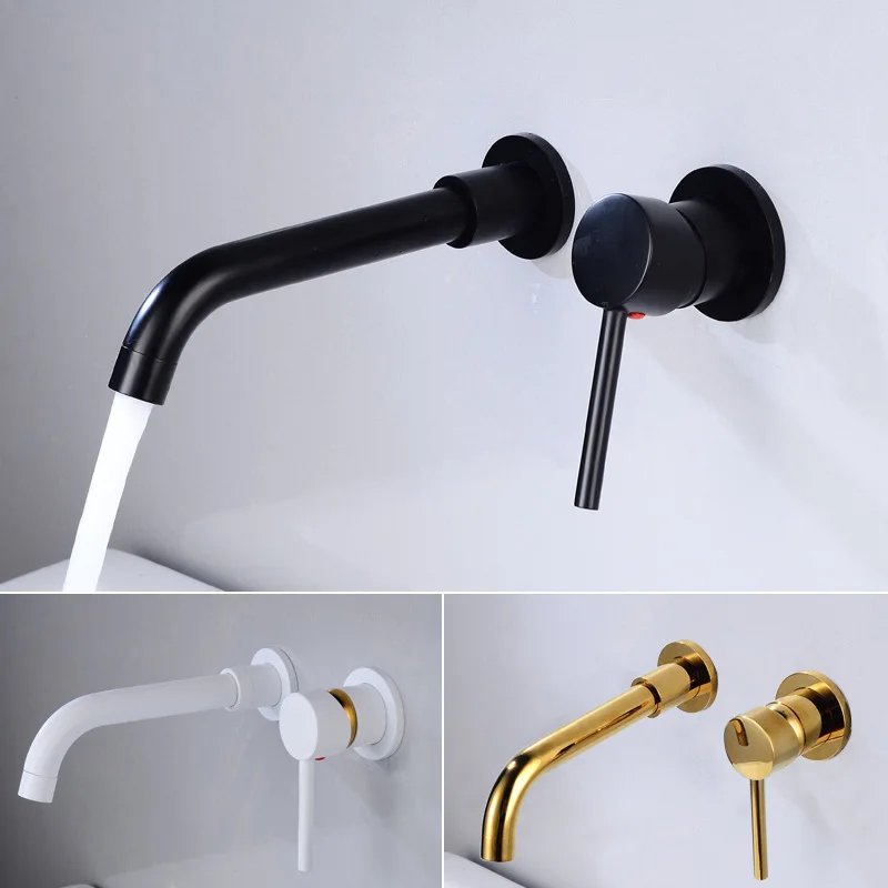 

In-wall Embedded Concealed Basin Faucet Mixing Faucet Black Faucet Sanitary Ware