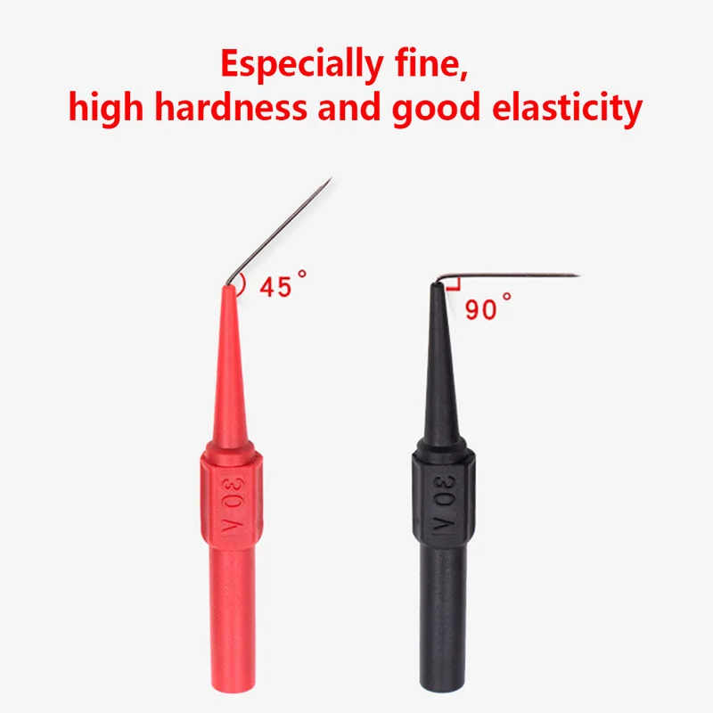 

30V Diagnostic Tool Multimeter Test Lead Extention Back Piercing Needle Tip Probes for Auto Maintainance Tele-communication Test
