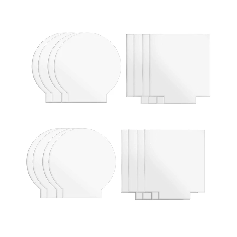 

2Mm Acrylic Sheet Clear Cast For Plexiglass With Double Sided Protective For LED Light Base Signs DIY Display 12 Pcs