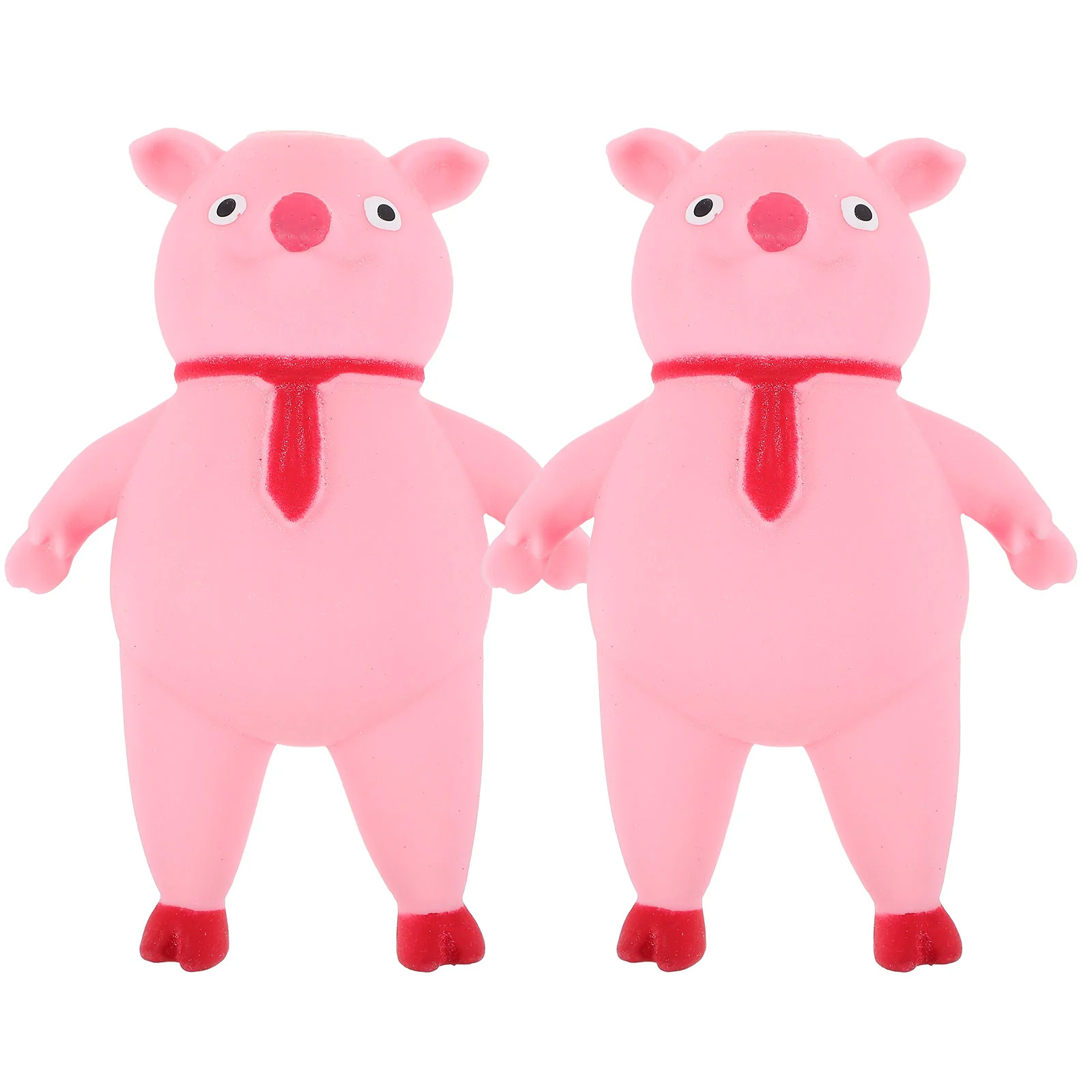 

2 Pcs Lovely Stress Toy Cartoon Squeeze Toys Sensory Supple Stretchy Funny Reliever Pigs