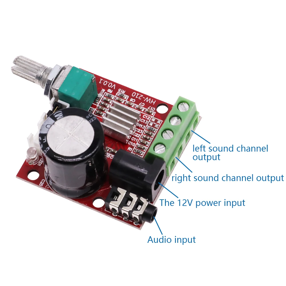 Горячая Распродажа 12V Mini Hi-Fi PAM8610 плата аудио стереоусилителя 2X10W двухканальный D